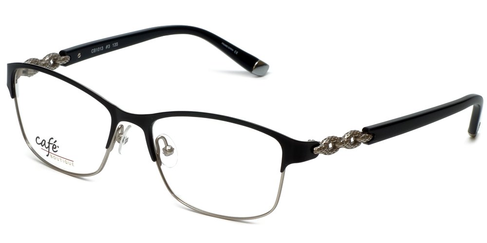 Silver Dollar Designer Eyeglasses CB1013 in Tuxedo 52mm DEMO LENS
