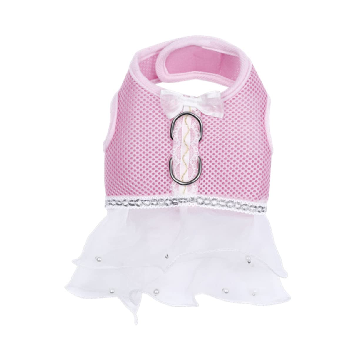 Beaupretty Dog Harness Dress Mesh Fabric Chest Harness Puppy Robe Size s Dog Coat for Walk