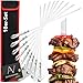 AVANA Grillspieße aus Edelstahl 10 Stück Wiederverwendbar Schaschlikschpieße 43cm Grill Kebap Schampura Fleischspieße lange Spieße für Fleisch & Gemüse