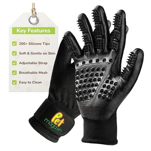 Grooming Gloves One Size Fit All Works For Dogs, Horses, Cats and Other Animals
