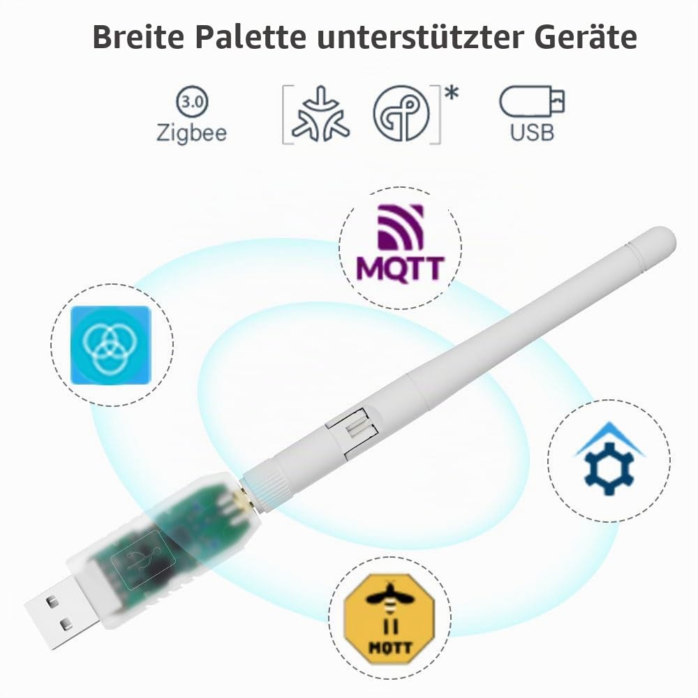 SMLIGHT SLZB-07 Zigbee 3.0 Coordinator Thread/Matter Mini USB Adapter Funktioniert mit Zigbee2MQTT, Home Assistant, ZHA