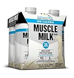 Muscle Milk 100 Calorie Protein Shake, Vanilla Crème, 20g Protein,11 Fl Oz (Pack of 4)