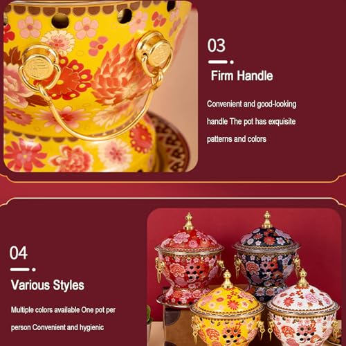 Olla china tradicional de cobre para postres y sopas miniatura 5