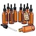 LG Luxury & Grace Pack 9 Goteros, 100 ml. Cuentagotas de Cristal Ámbar. Cierre de Rosca y Pipeta de Cristal. Botellas Rellenables. Dosificación y Almacenamiento de Sustancias Líquidas.