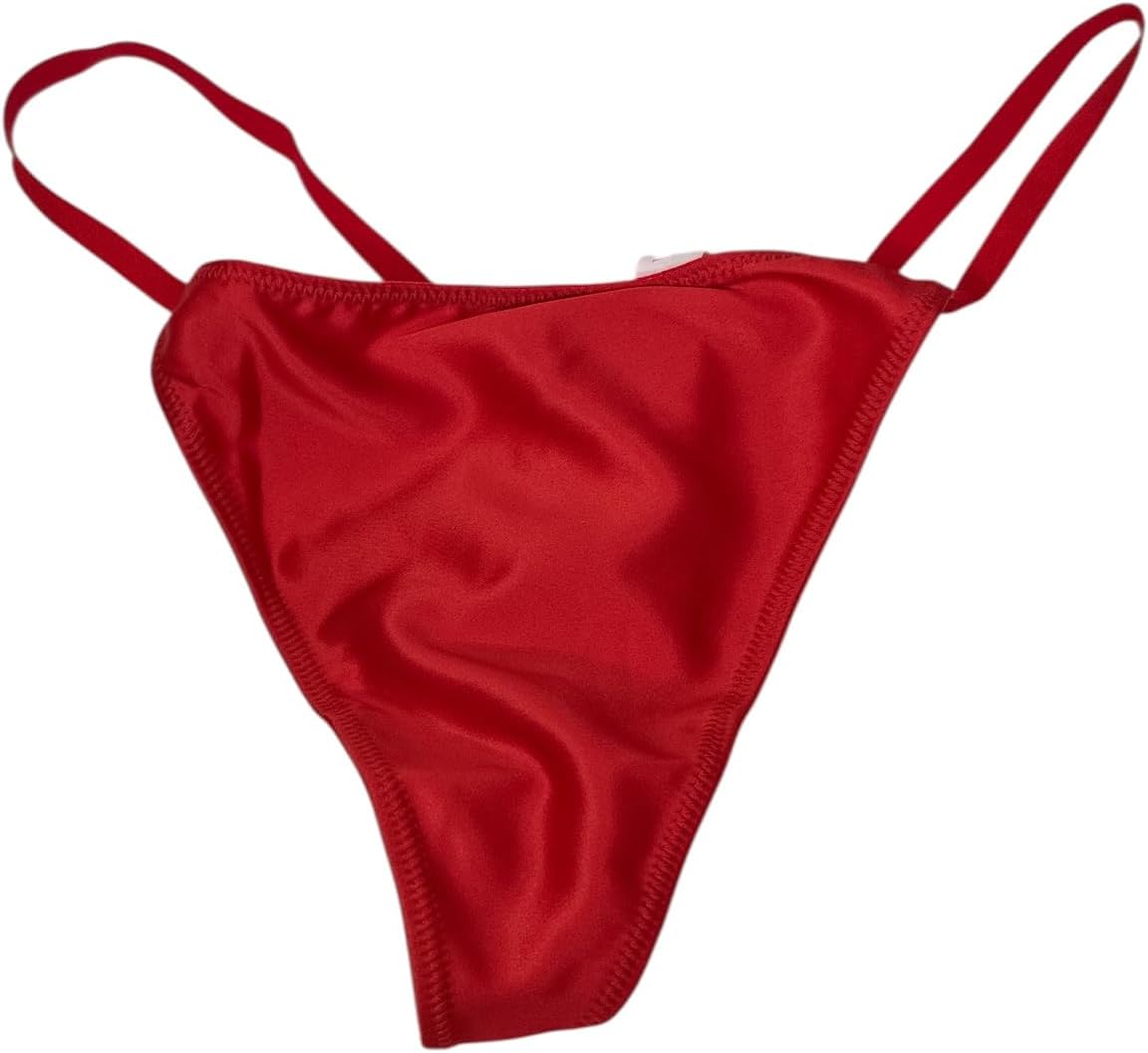 Victoria's Secret Satin Pom Pom V-String Panty Color Red New