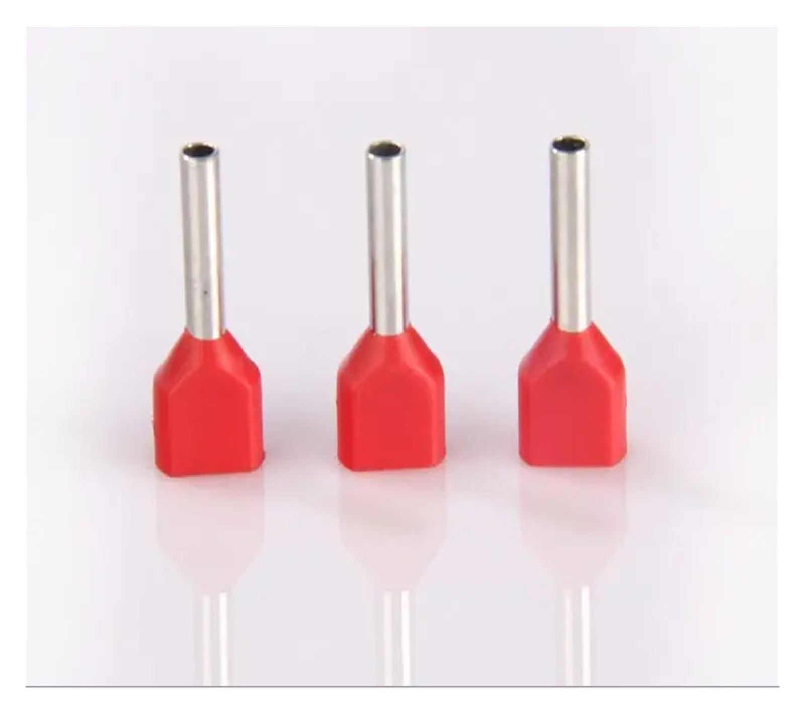 UYCUODLUY TE1008 Dual Entry Terminal Bootlace Ferrules Terminal For 2 X 18 AWG 2 X 1.0mm Wire 2.8mm of Pin Length