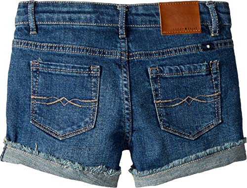 Image of Lucky Brand Girls' Cuffed Jean Shorts, Stretch Denim with 5 Pockets, Mid to High Rise Waist