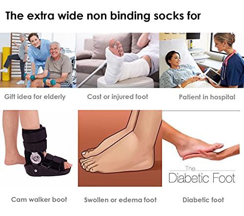 CIRZUEX 2 Pairs Walking Boot Socks Air Cam Walker Brace Fracture Boot Orthopedics Socks Cast Boot Replacement Sock Liner