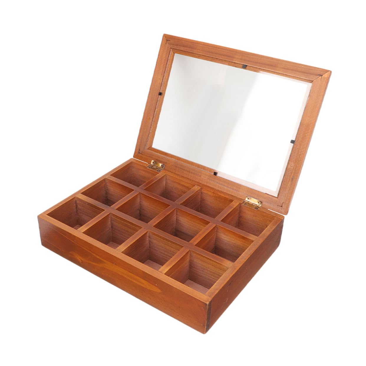 Teebeutel-Organizer Aus Holz Mit Klarem Sichtfenster Fächer Aufbewahrungsbox Für Tee Kaffee Und Praktische Teekiste Für Zuhause Und Büro