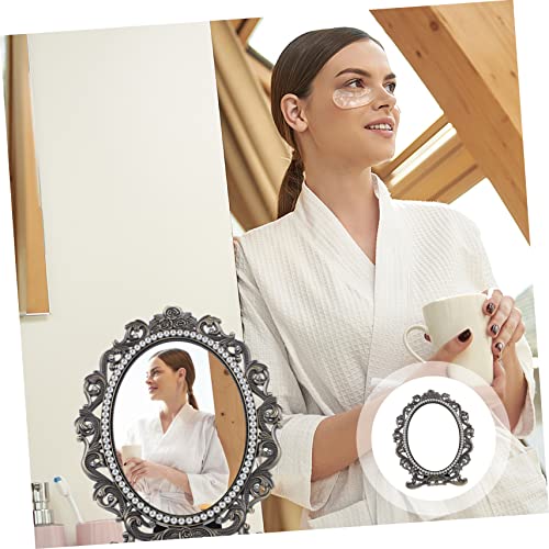 Espejo de maquillaje vintage con aumento 1x/10x miniatura 4
