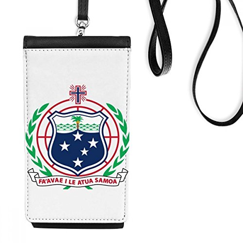 Cuir smartphone bourse hanging téléphone noir pour voyager léger