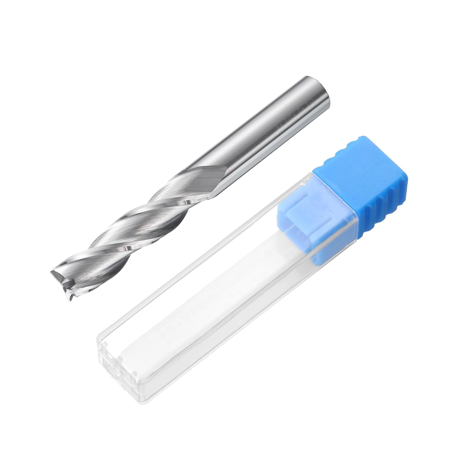 HARFINGTON Spiral Router Bit 1/2" Cut Dia 1/2" Shank Up Cut Solid Carbide 3 Flutes CNC End Mill Milling Bits for Wood Plastic Soft Metal (2" Cut Length 4" Long)