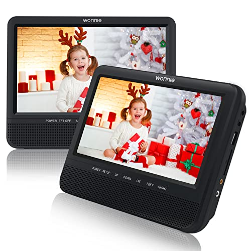 WONNIE 7.5 Pounce Lecteur DVD Portable Voiture Double Ecran avec de Puissants Haut-parleurs...