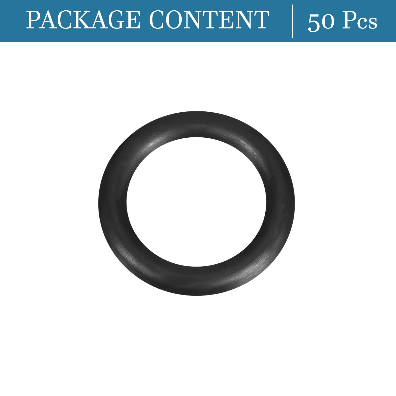 QUARKZMAN 13mm x 9mm x 2mm Nitrilo Goma Juntas Tóricas x 50uds Redondo Junta Arandela para Grifo Plomería Reparación Sellado Conexión [Negro]