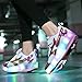 Wooowyet LED Roller Skate Shoes for Kids Boys Girls Light Up Fashion Sneakers Wheels Roller Shoes Wheeled USB Rechargealbe Pink Big Kids Size 5.5