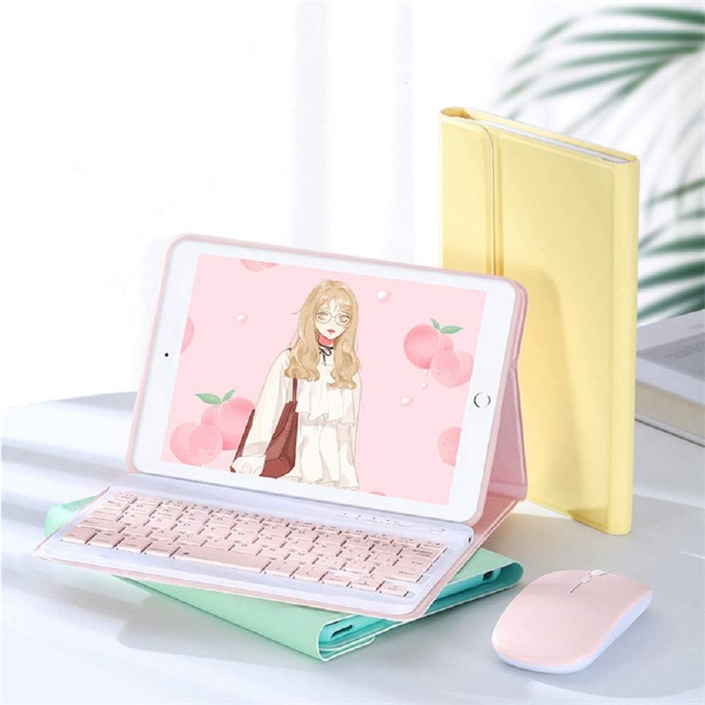 KMXDDiPad Mini 5 / Mini 4 Ladies Keyboard Case - Cute Smart Folio Detachable Wireless Keyboard Cover with Auto Sleep/Wake for iPad Mini 5th Gen 2019 / iPad Mini 4 2015 (Yellow)