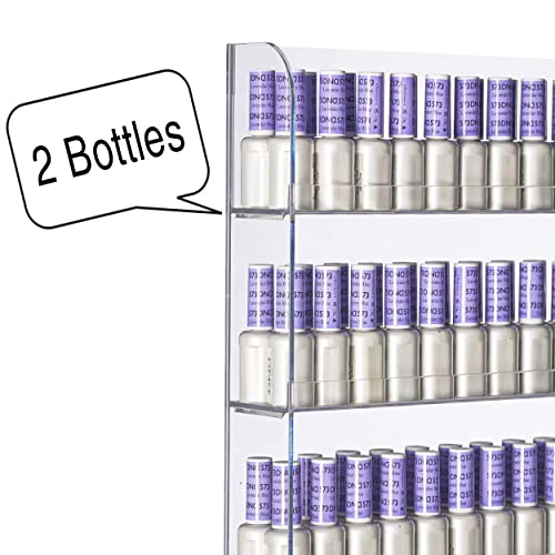 Amt Acrylic Nail Polish Racks For The Wall. Clear Nail Polish Display. Young Living Essential Oils Organizer. Holds Up To 180 Btls. Plus A Microfiber Cloth For Cleaning Purposes (6 Tier- 180) #TOP2