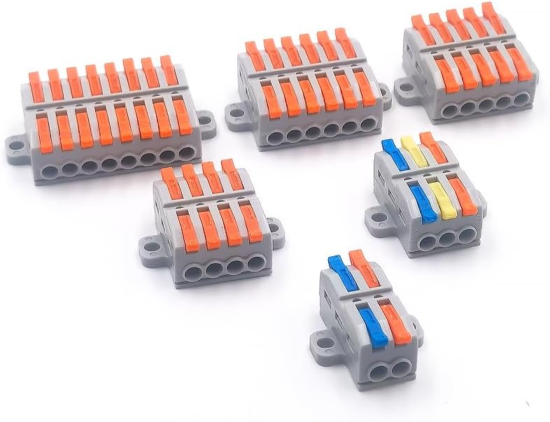 Wire Connector, Terminal, Splitter Terminal, Screw Fixed Base, 1-12 bit Circuit Optional, Guide Base Optional(KV227G-2P)
