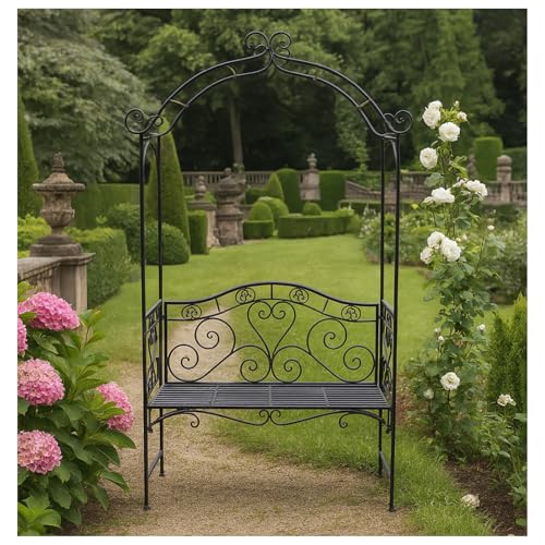 HTI living Gartenbank mit integriertem Rosenbogen Romantisches Highlight für Ihren Garten