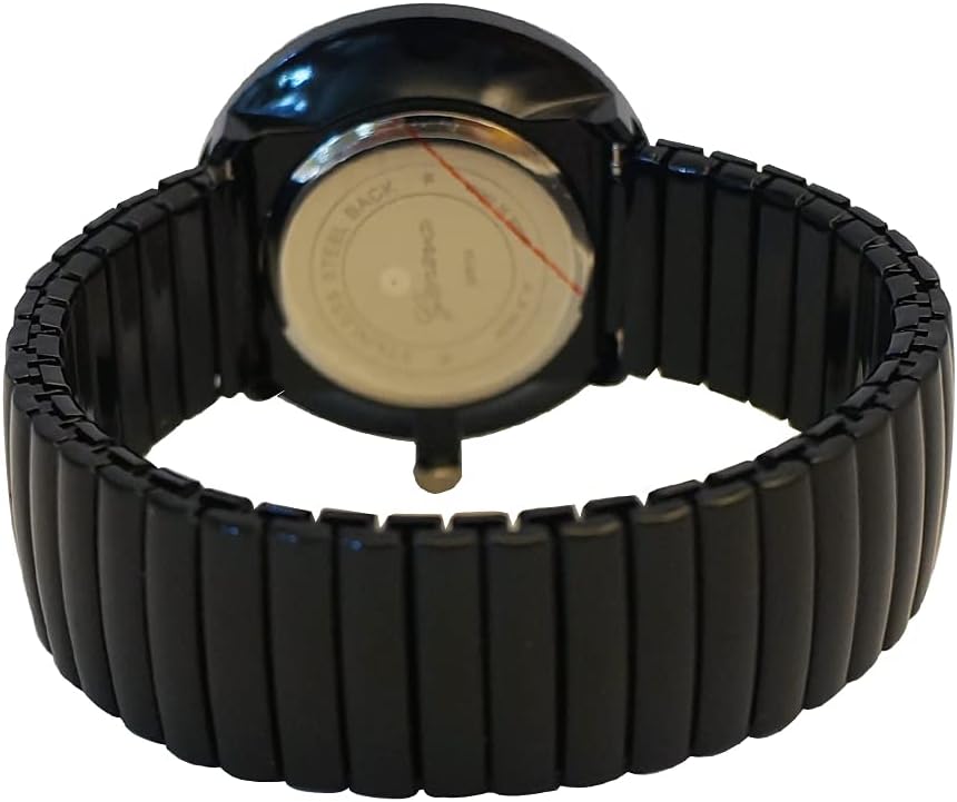 Fashion Watch Wholesale Geneva Super Large Stretch Watch Clear Number Easy Read (Black) : Clothing, Shoes & Jewelry