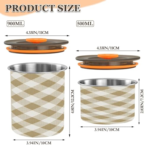 Envase hermético para café de acero inoxidable 900 ml miniatura 3