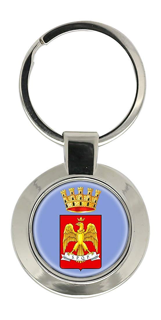 Giftshop Uk Unisex Silver Coloured Metal Palermo (Italy) Key Ring