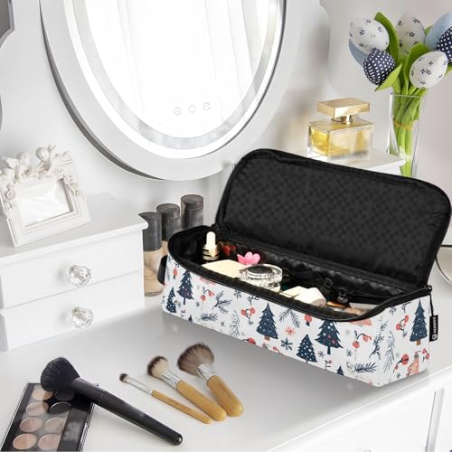 Bolsa de viaje resistente al calor Playful Winter Marble para herramientas de cabello como planchas, rizadores y accesorios, organizador portátil miniatura 7