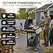 HUGROVE 4-Burner Propane Gas BBQ Grill, Upgraded 40,000 BTU Stainless Steel Barbecue Grill with Foldable Side Tables, Spice Rack & Wheels for Outdoor Cooking
