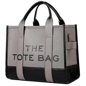 Tote Bags for Women Handbag Tote Purse with Zipper Canvas/PU Leather/Denim Crossbody Bag Shoulder Bag for Office, Travel