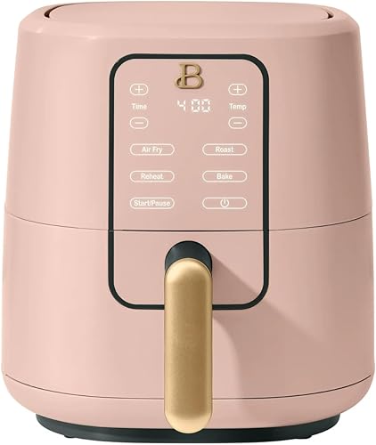 Beautiful Drew Barrymore - Freidora de aire digital de 3 cuartos, tecnología TurboCrisp, 4 ajustes preestablecidos, 170 F-400 F, antiadherente, apta