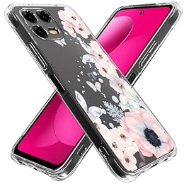 Smileray for Revvl 8 pro Case,Revvl 8 pro Phone Case Clear Shockproof Flexible TPU Slim Fit Transparent Protective Phone Crystal Clear Cover-Clear (Pink)
