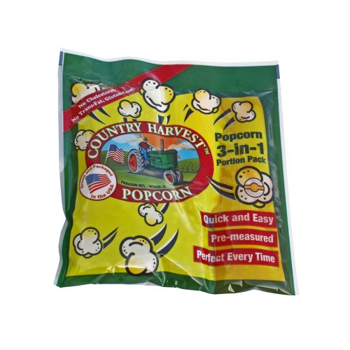 Country Harvest Popcorn Portion-Pack for 8-Ounce Poppers (Mega Case, 40-Count), Green