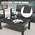 Amopatio Aluminum Patio Furniture Set, 6 Pieces Modern Patio Conversation Sets, Outdoor Sectional Metal Sofa with Coffee Table for Balcony, Garden, Dark Grey (Included Waterproof Covers)