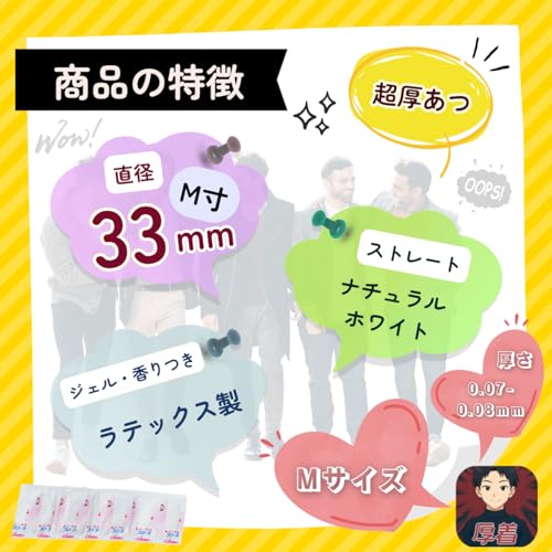 中西ゴム 業務用コンドーム 144枚入り 超厚あつ (サイズM・厚さ0.07～0.08mm（早漏対策）) - 画像5
