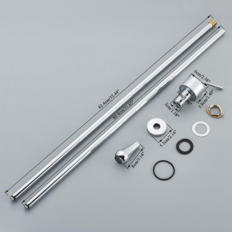 Mitigeur chaud et froid de plafond robinet long bec chrome robuste