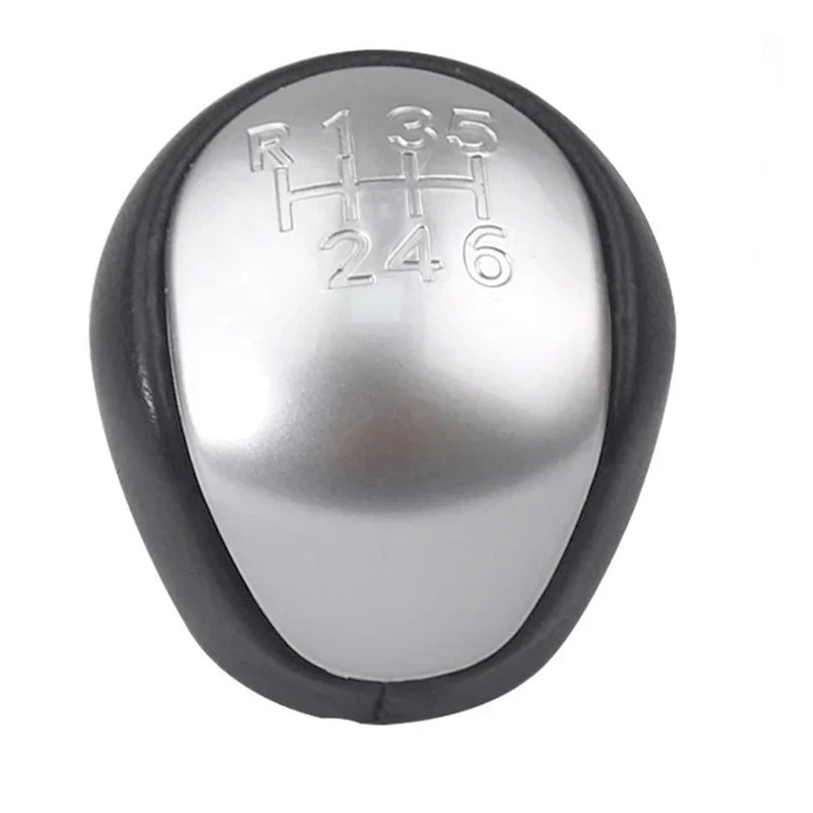 SAUANMNKTP Gearshift Knob for Hyundai for Elantra for I30 2008-2012 Gear Shift Knob Lever Shifter Head(Silver 6 Speed)