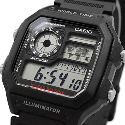 [カシオ] CASIO ワールドタイム デジタル メンズ 腕時計 AE-1200WH-1AV カシオ純正BOX入り 海外モデル ブラック [並行輸入品] 商品画像2