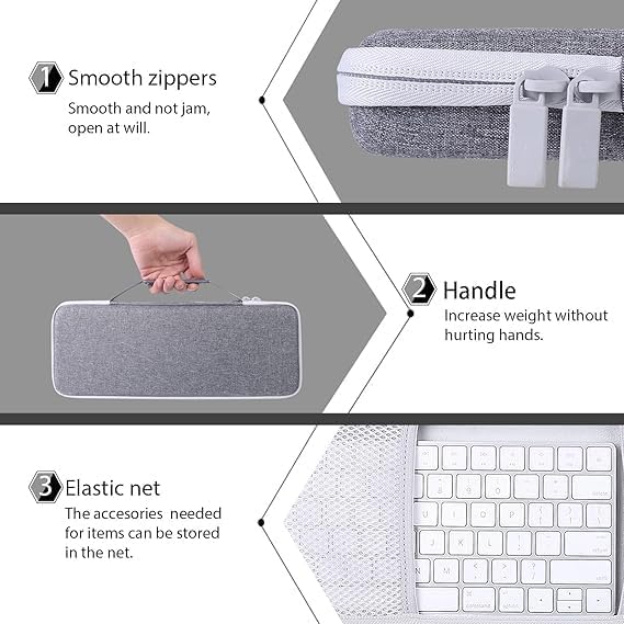 co2CREA Hard Case Compatible with Logitech Pebble 2 Combo K380 Keys + M350 Wireless Keyboard and Mouse (Off White) - Image 4