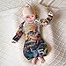 CHIFIGNO Albert Einstein's Face Boy Cotton Newborn Gown 0-3 Months, Newborn Girl Clothes for Hospital