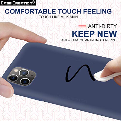 Image of Case Creation Luxurious OG Series for Apple iPhone 11 Pro Case Cover,Anti-Dirty Slim Case Frosted Matte Cute Candy TPU Raised Bezel (Splash of Color) Back Cover for iPhone 11 Pro -Navy Blue