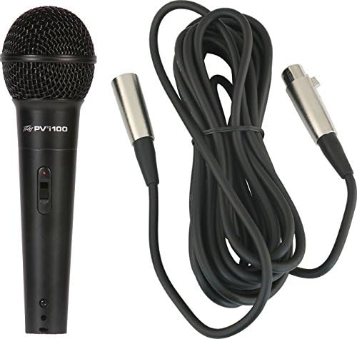 Peavey PVI100XLR Wired Dynamic Cardioid Vocal Microphone+Case+Mic Clip + Cable