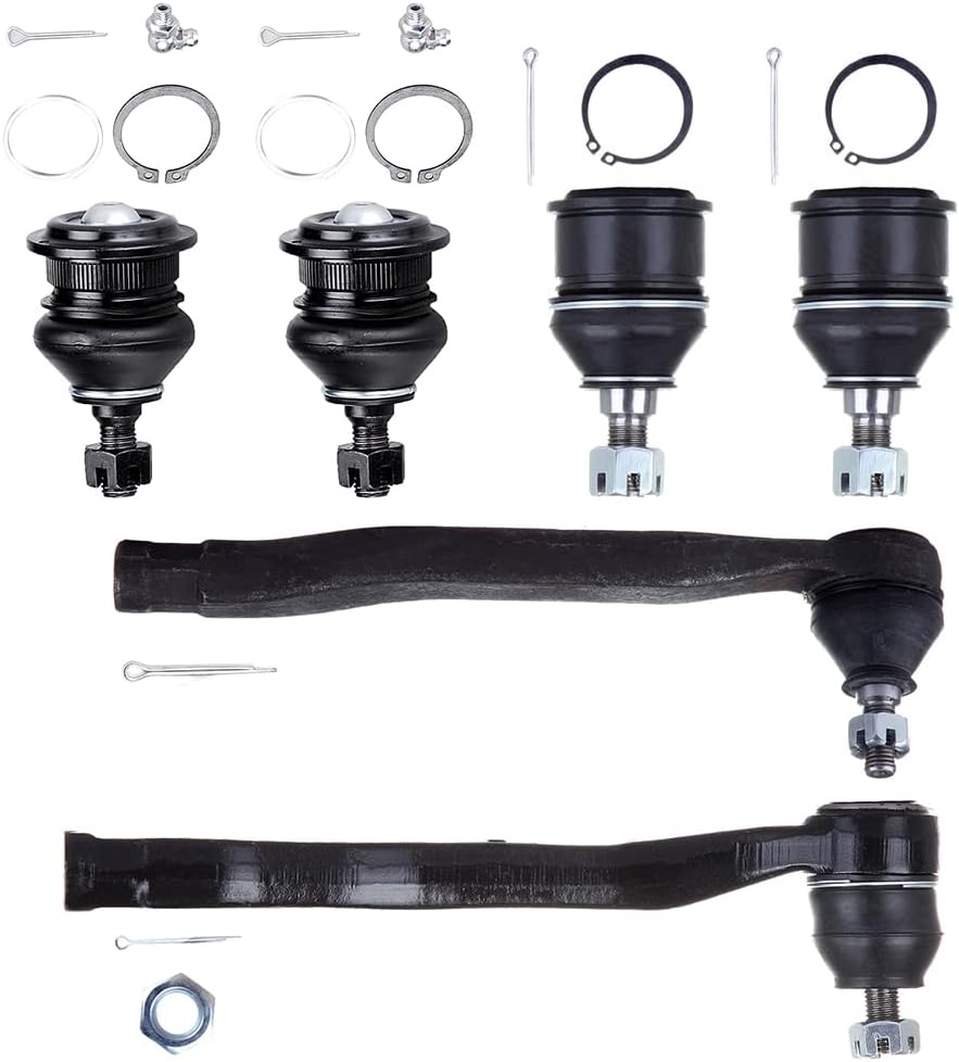 LSAILON 6pcs Front End Suspension Kit Outer Tie Rod End Lower Ball Joint Upper Ball Joint For Honda For Accord For Isuzu Oasis