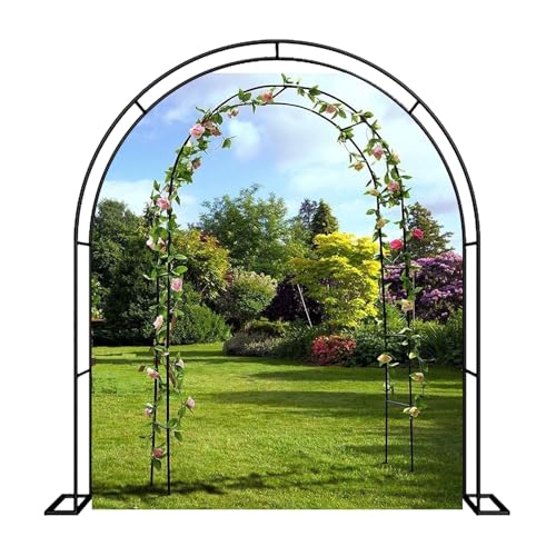 Arche de mariage en métal noir pour décoration de fond de jardin et fête