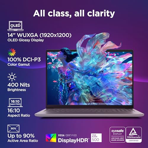 Image of Lenovo IdeaPad Slim 5 Intel Core Ultra 5 322 Next-Gen AI PC (16GB RAM /512GB SSD /14 (35.5cm) /WUXGA OLED /Copilot+ PC /Windows 11 /MSO 365 Basic+Office 2024 /1Yr ADP Free /Grey /1.4Kg), 83S5005LIN