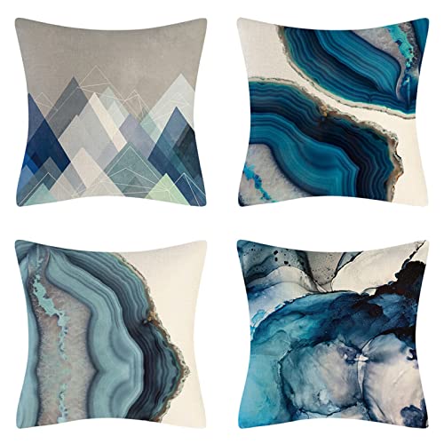 Housse de coussin 55x55cm en lin de qualité supérieure pour lit et fauteuil