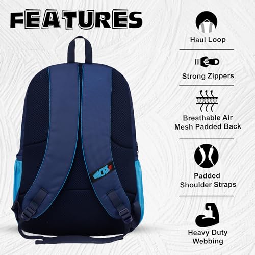 Image of WHACKK Strike Black Soccer Football Basketball Volleyball Kitbag Backpack Soccer Ball (Navy Blue)