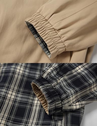 Silent Vortex Men's Zip Up Reversible Lightweight Jacket Waterproof Winter Essentials Jackets Lined with Plaid4