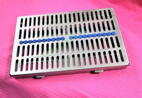 German Steel 1 Each Dental Autoclave Sterilization Cassette Rack Box Tray for 20 Instrument