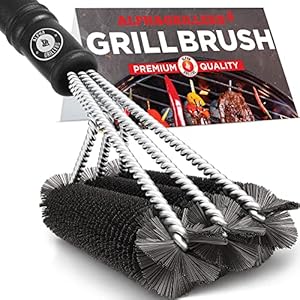 Grill Brush – Grill Cleaner Brush Grill Accessories for Outdoor Grill – Safe BBQ Brush for Grill Cleaning – Heavy Duty 17″ Grill Brushes