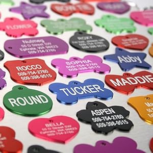 GoTags-Dog-Tags-Personalized-Engraved-Dog-and-Cat-ID-Tags-for-Pets-Custom-Engraved-on-Both-Sides-Various-Shapes-Including-Bone-Round-Heart-Bow-Tie-Star-and-Badge-Large-Pack-of-1 - Cucciolini Doodles GoTags-Dog-Tags-Personalized-Engraved-Dog-and-Cat-ID-Tags-for-Pets-Custom-Engraved-on-Both-Sides-Various-Shapes-Including-Bone-Round-Heart-Bow-Tie-Star-and-Badge-Large-Pack-of-1